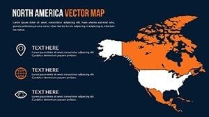 World Countries PowerPoint Maps for Presentation - North America Vector