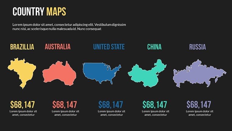 Country World Infographic PowerPoint Map