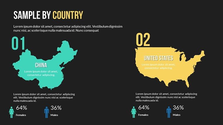 Sample World Infographic PowerPoint Map