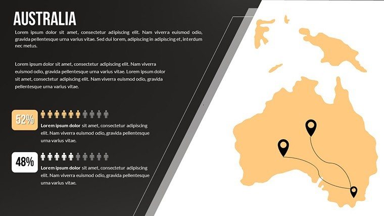 Dark Australia World Country PowerPoint maps