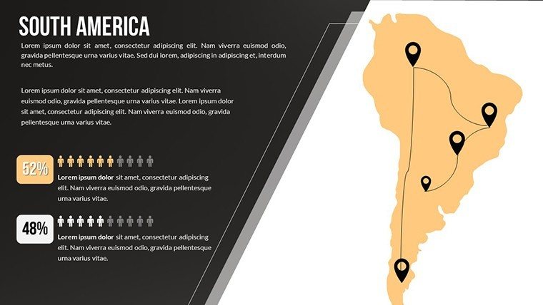 Dark South America World Country PowerPoint maps