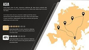 Dark Asia World Country PowerPoint maps