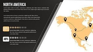 Dark North America World Country PowerPoint maps