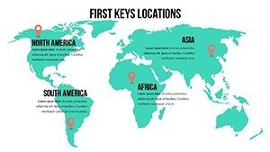 First Keys Locations Countries World PowerPoint Maps