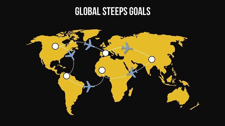 Global Steeps Goals World: Global Market PowerPoint Maps