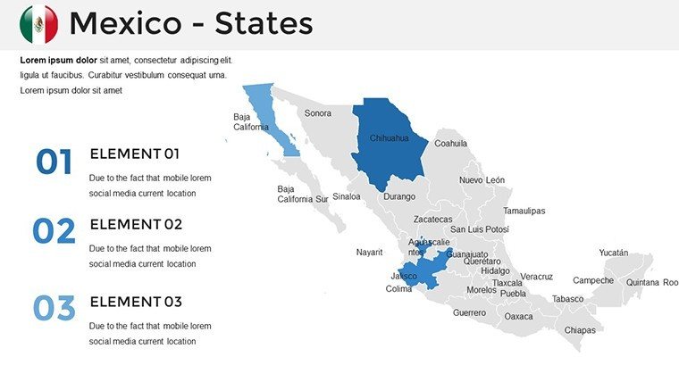 State Mexico PowerPoint Maps