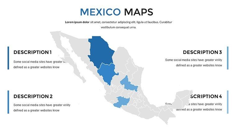 Mexico PowerPoint Maps Templates ImagineLayout Com   Mid53354 