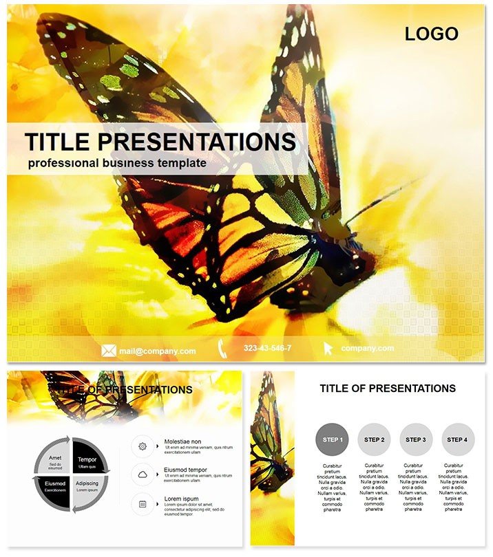 Butterfly fly PowerPoint Template