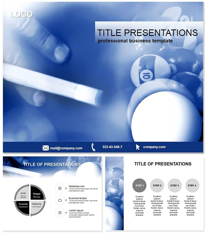 Billiards PowerPoint template Presentation