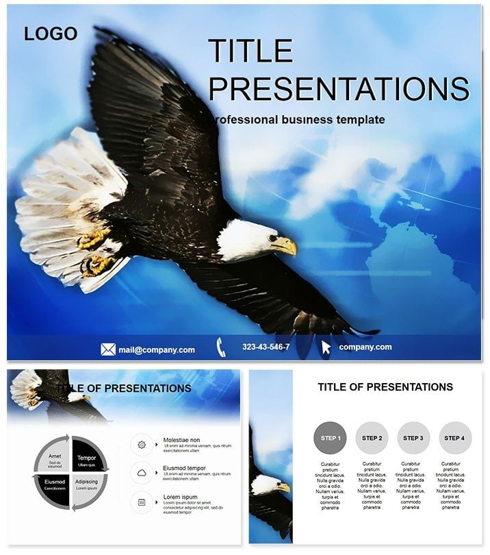 Flying eagle PowerPoint templates