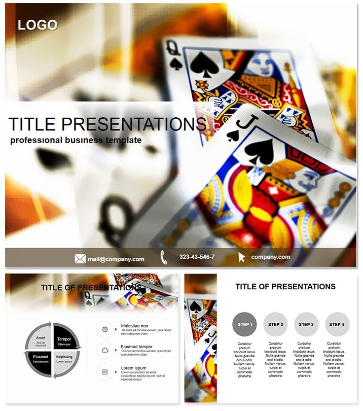Play Card Games PowerPoint template