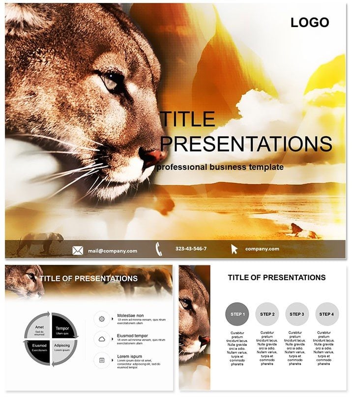 Lion Hunting PowerPoint templates