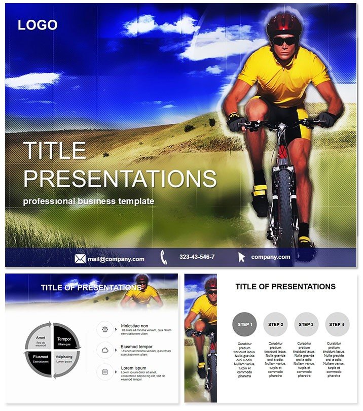 Mountain Bike Trips PowerPoint template