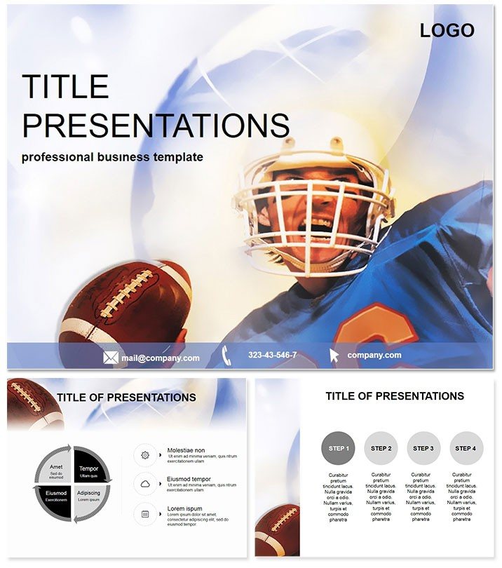 American Football results PowerPoint template