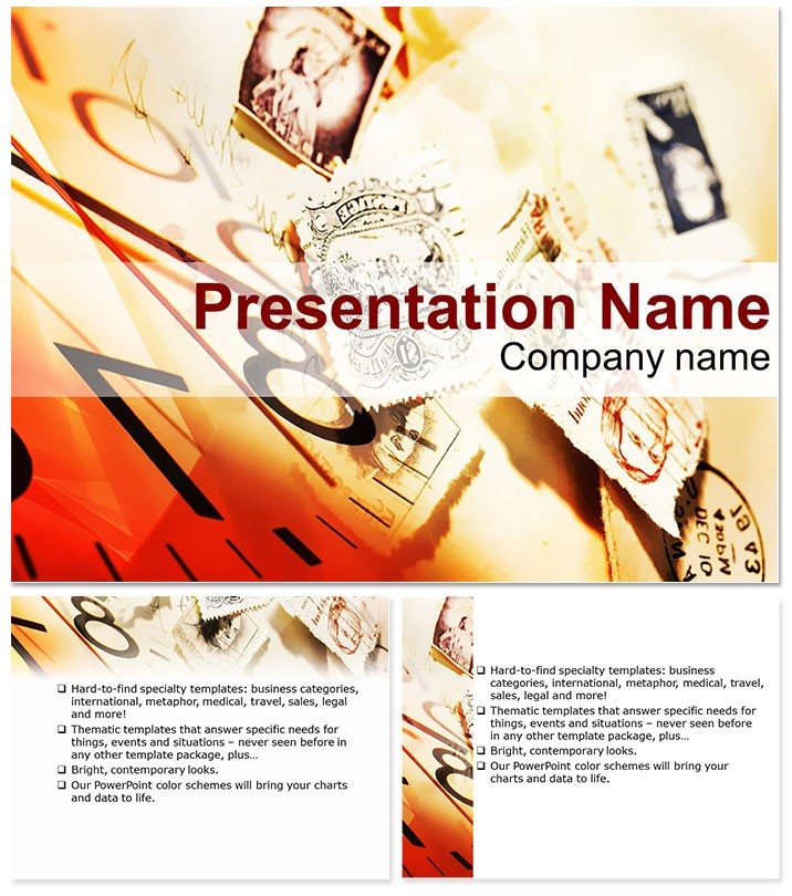 Postage Stamps PowerPoint template
