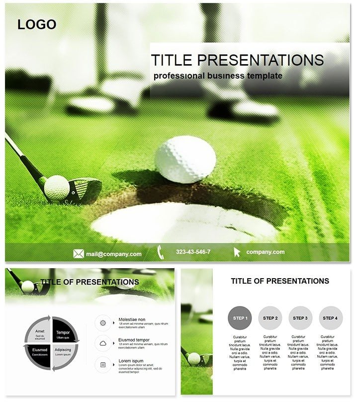 Golf Course PowerPoint Template for Presentation