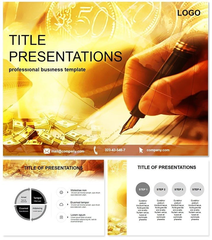 Sign financial documents PowerPoint templates