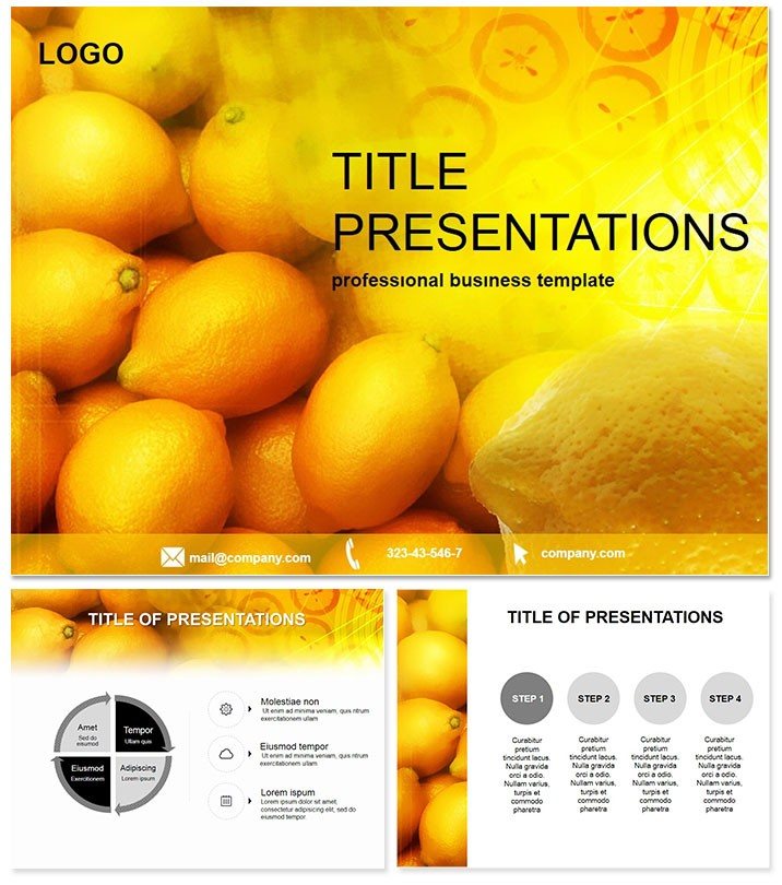 Lot of Lemon PowerPoint Template | Download Now
