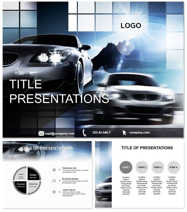Car Rental Business PowerPoint Template | Professional Presentation Slides