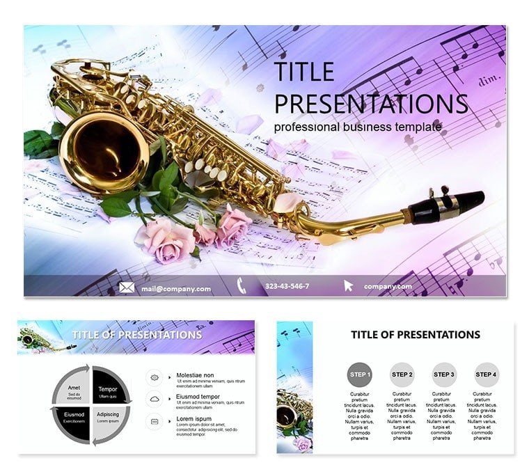 Musician Plays Violin PowerPoint Templates