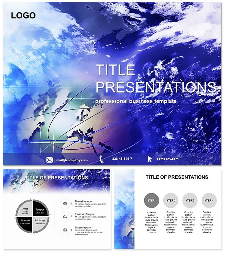 Earth from space PowerPoint Template