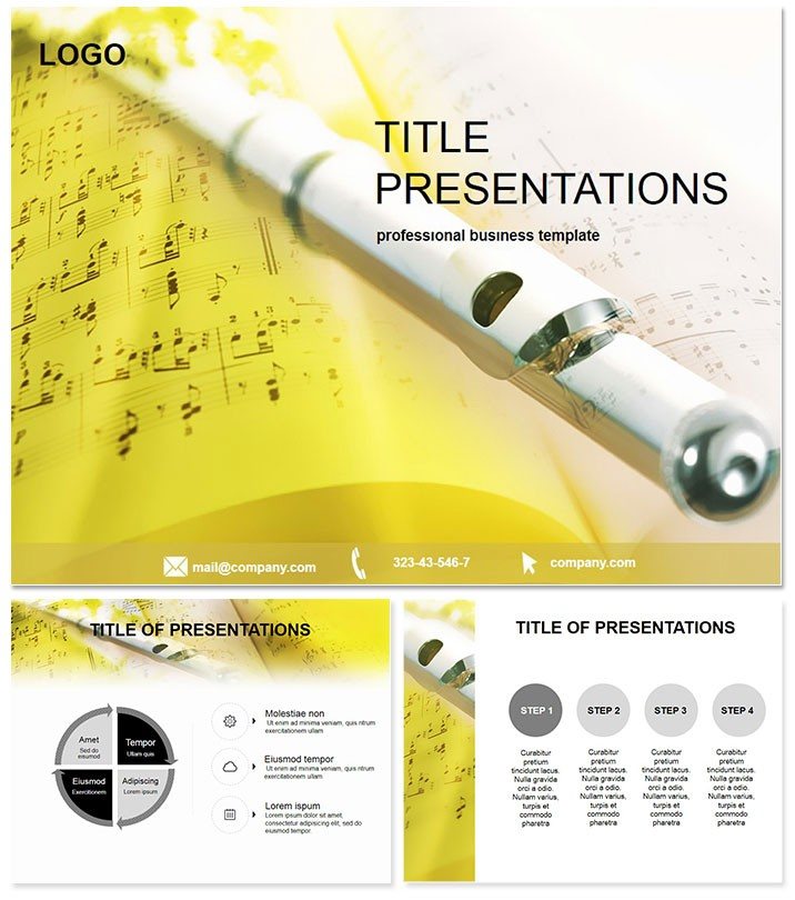 Flute and Music PowerPoint Template: Presentation