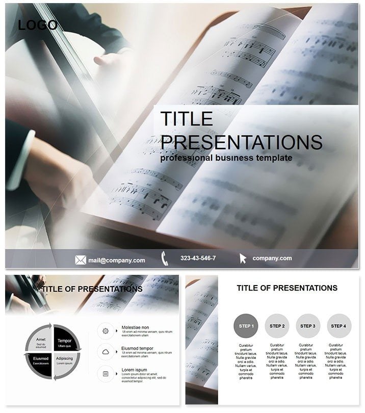 Musical notes PowerPoint Template