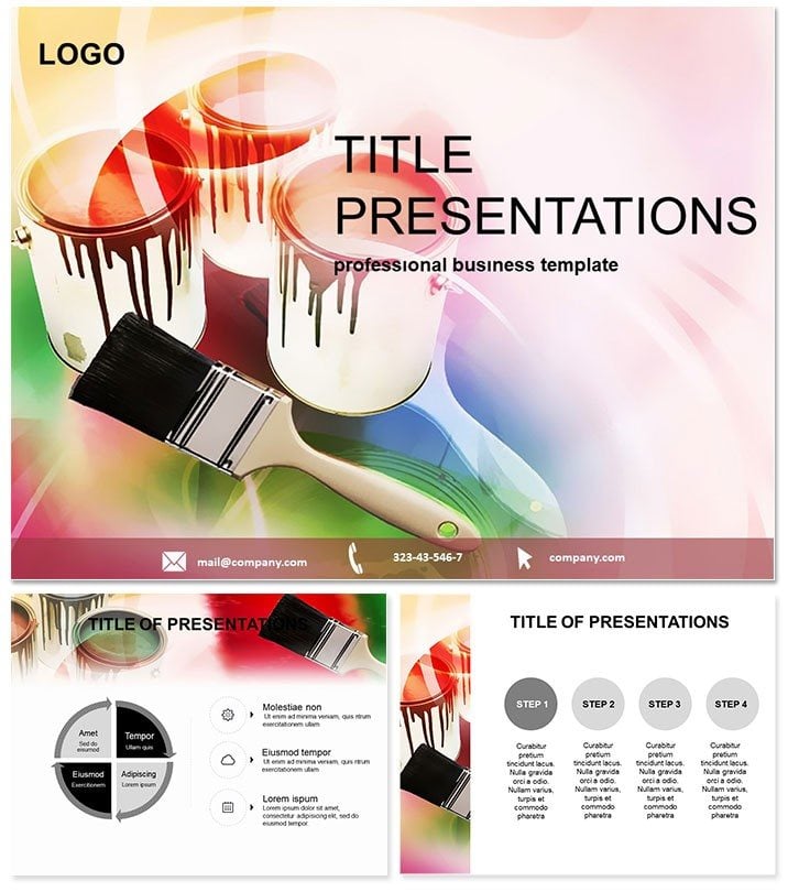 Dyes and Pigments PowerPoint template