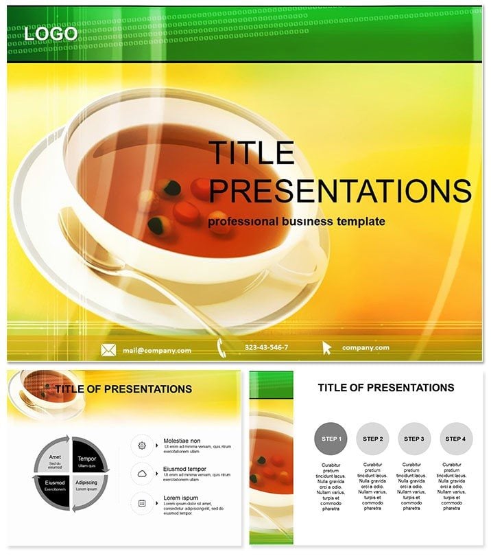 Fragrant tea PowerPoint Template for Presentation