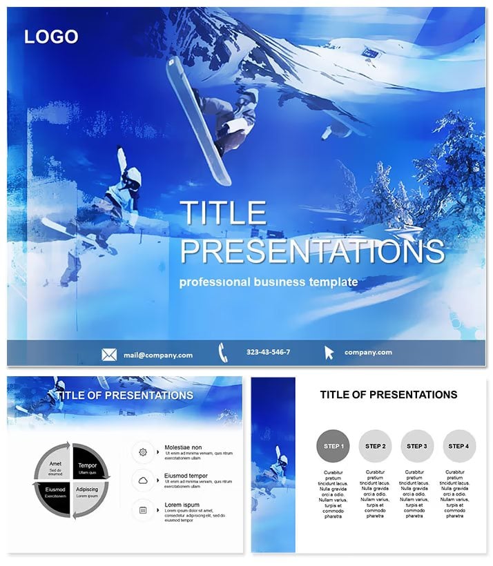 Winning Presentations with Competitions Snowboard PowerPoint Template