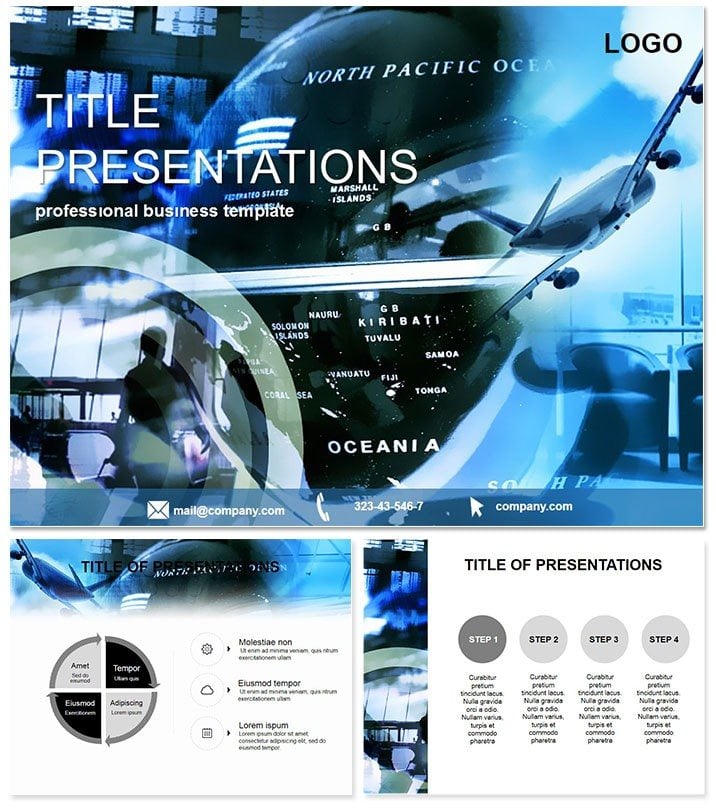 Airport services PowerPoint Template