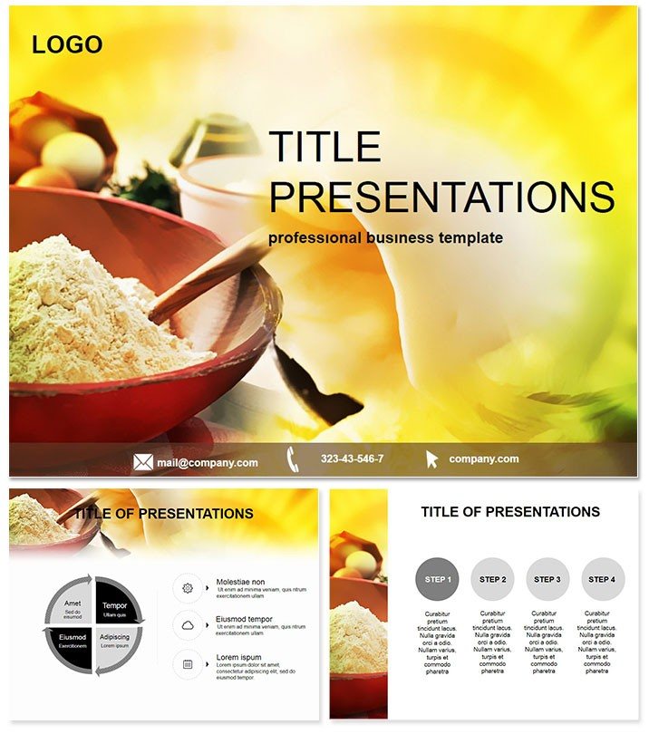 Baking Flour PowerPoint Template - High-Quality Presentation Design