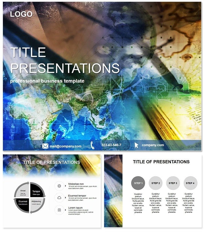 Geographic maps PowerPoint Template