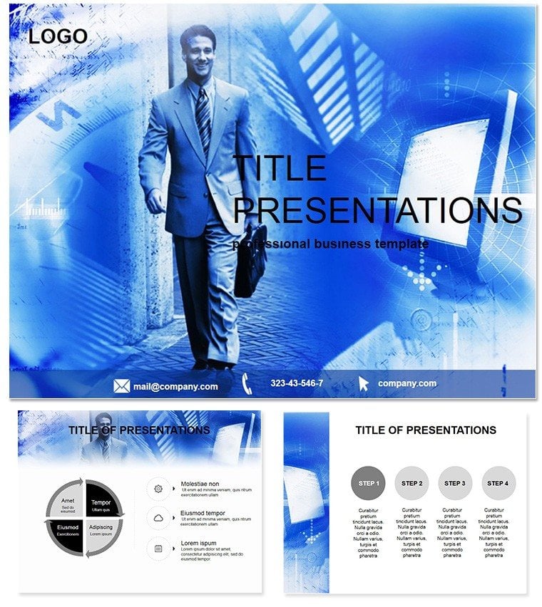 Job Manager PowerPoint Template, Background presentation