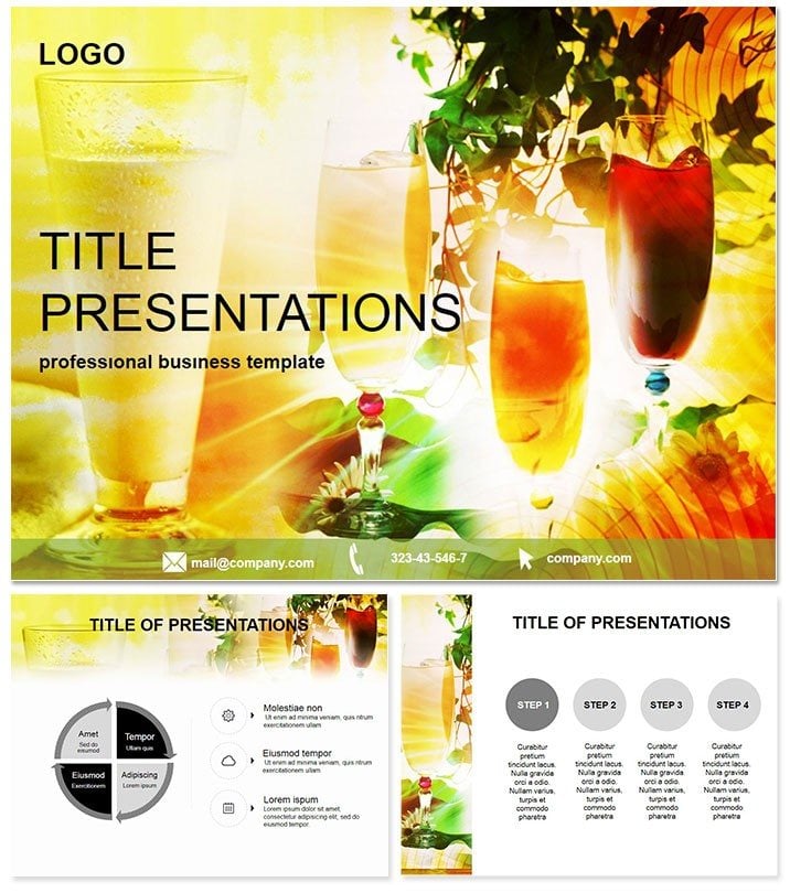Refreshing drinks PowerPoint Template