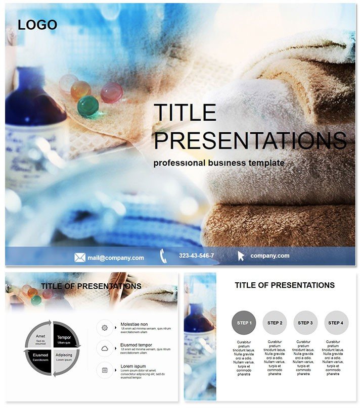 Upgrade Your Presentation with our Bathroom Towels PowerPoint Template