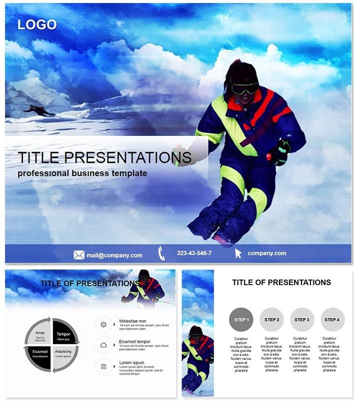 Skier vacation PowerPoint templates