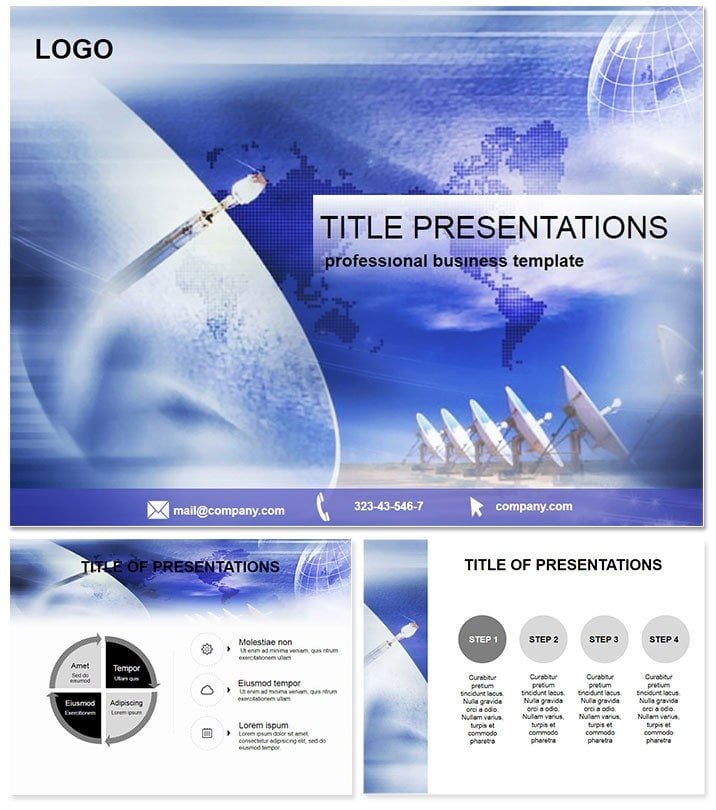 Satellite Antenna PowerPoint template