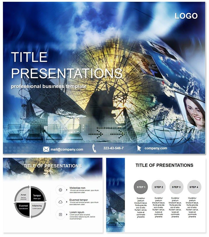 Satellite television PowerPoint template