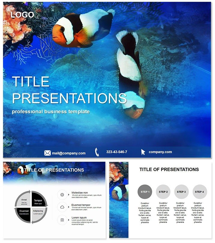 Aquarium Fish PowerPoint Template | Infographic Presentation