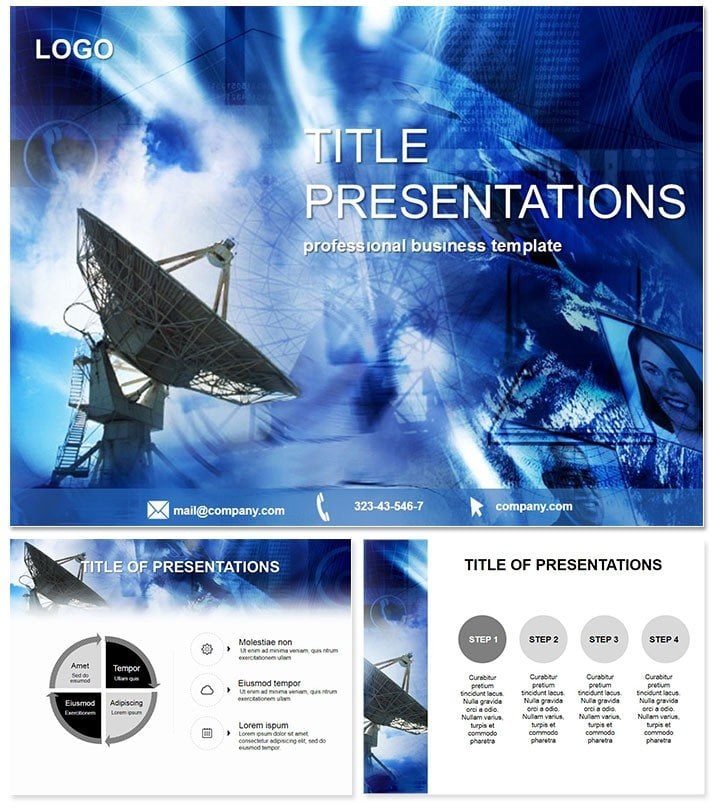 Satellite receiver PowerPoint template