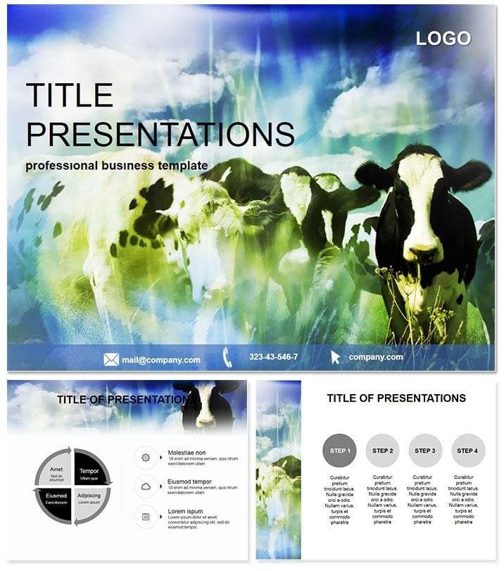 Cows and farm PowerPoint templates