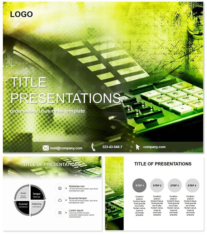 Telephone apparatus PowerPoint Template