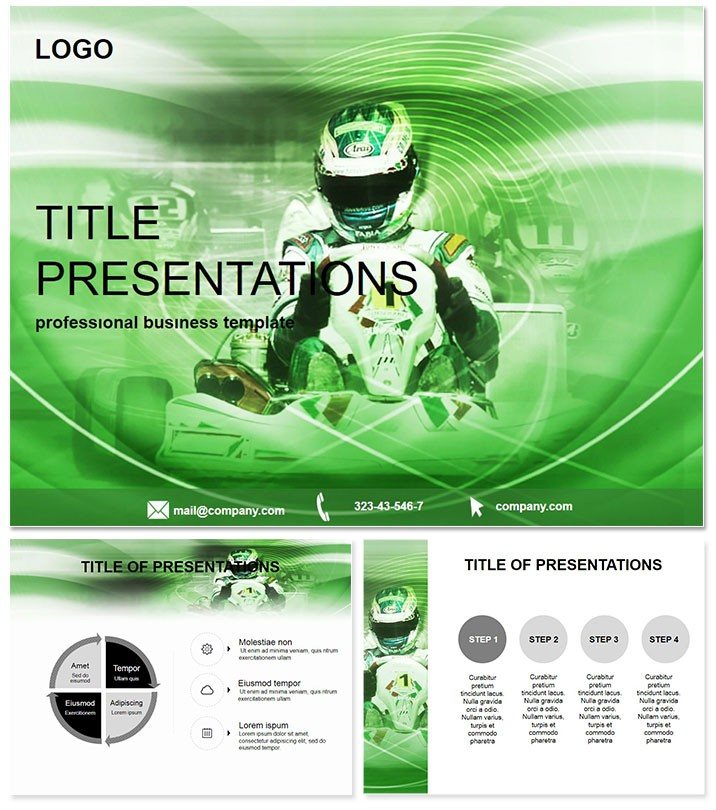 Racing kart PowerPoint Template