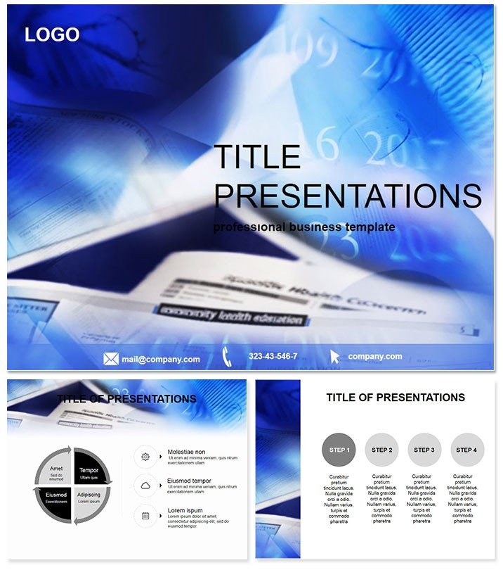 Stock market reports PowerPoint Templates