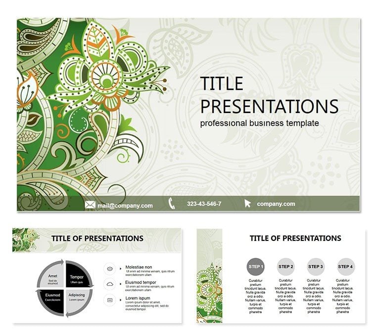 Free Tracery Background PowerPoint Template