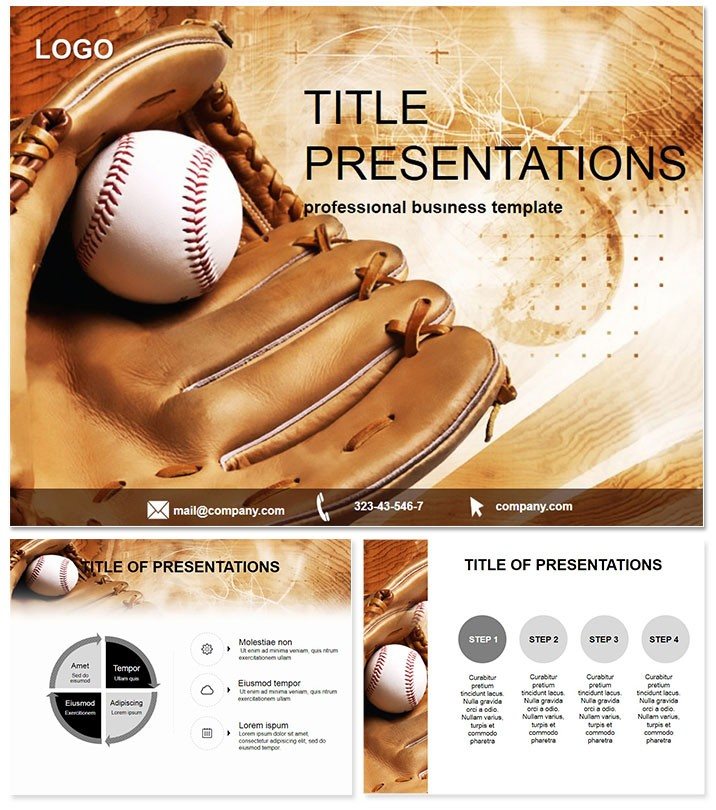 Baseball glove PowerPoint Template