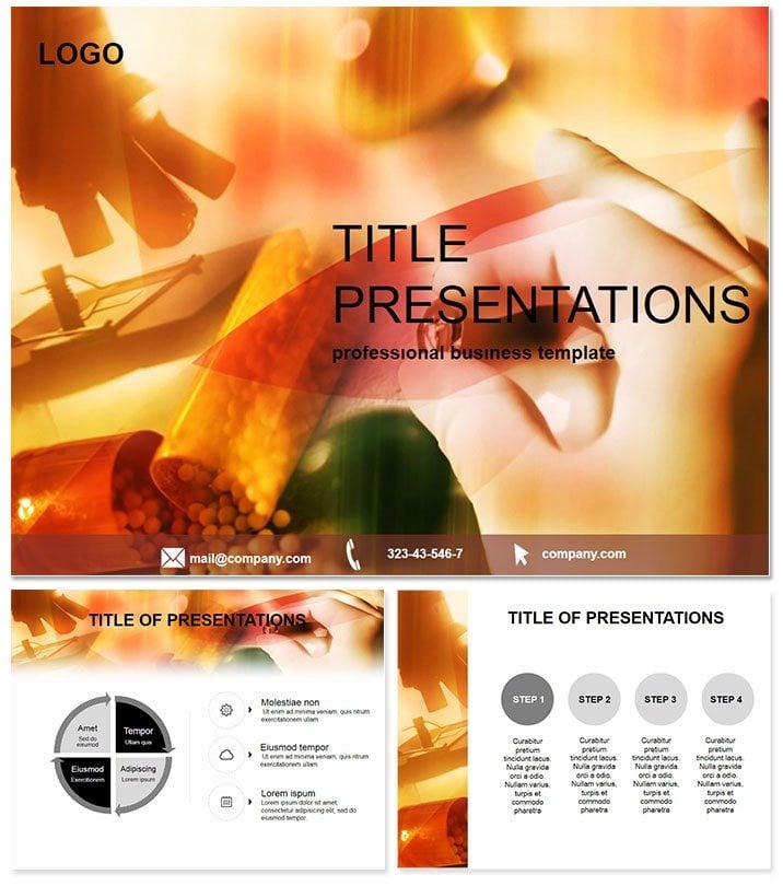 Manufacturing pills: Chemistry PowerPoint Template