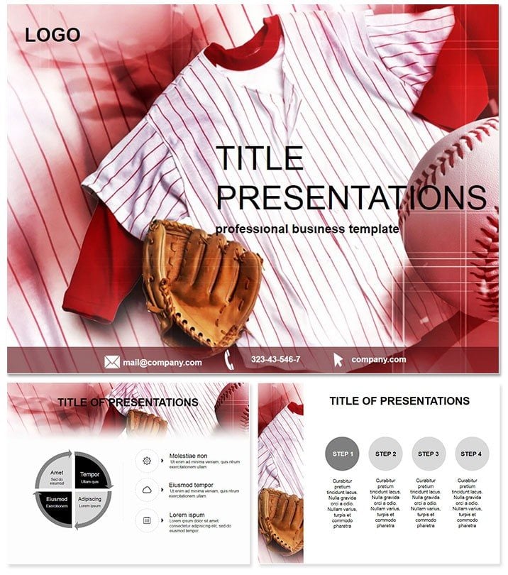Clothes baseball PowerPoint Template