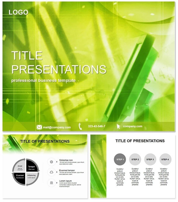 LCD monitors PowerPoint template